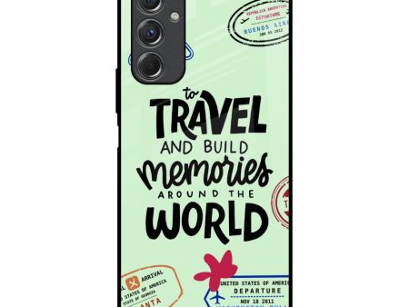 Travel Stamps Glass Case for Samsung Galaxy F34 5G Sale