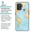 Travel Map Glass Case for Oppo F19 Pro Online Hot Sale