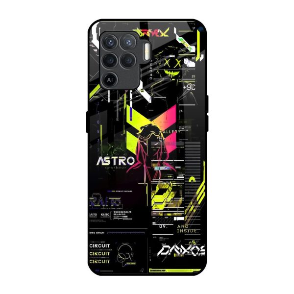 Astro Glitch Glass Case for Oppo F19 Pro on Sale