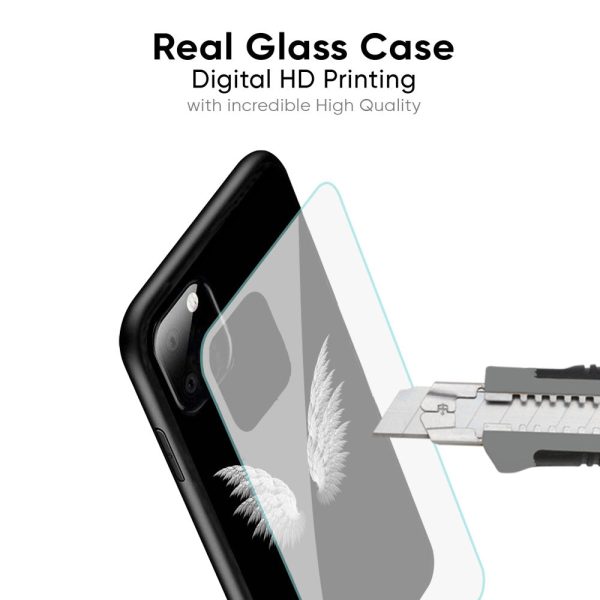 White Angel Wings Glass Case for Redmi K50i 5G Online now