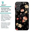 Black Spring Floral Glass Case for Samsung Galaxy M34 5G Cheap