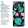 Tropical Leaves & Pink Flowers Glass Case for Redmi K50i 5G Hot on Sale