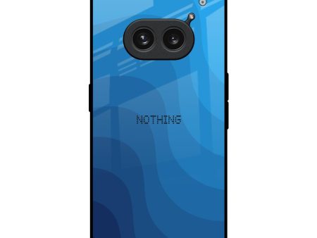 Blue Wave Abstract Glass Case for Nothing Phone 2a 5G Cheap