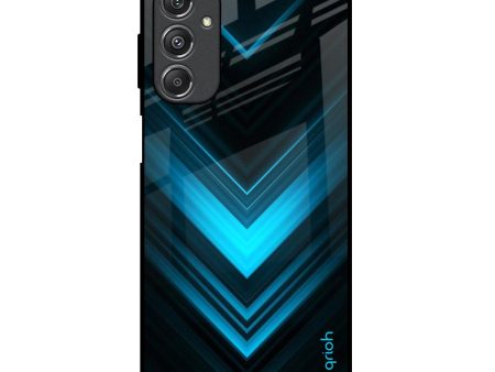 Vertical Blue Arrow Glass Case For Samsung Galaxy M34 5G Online now