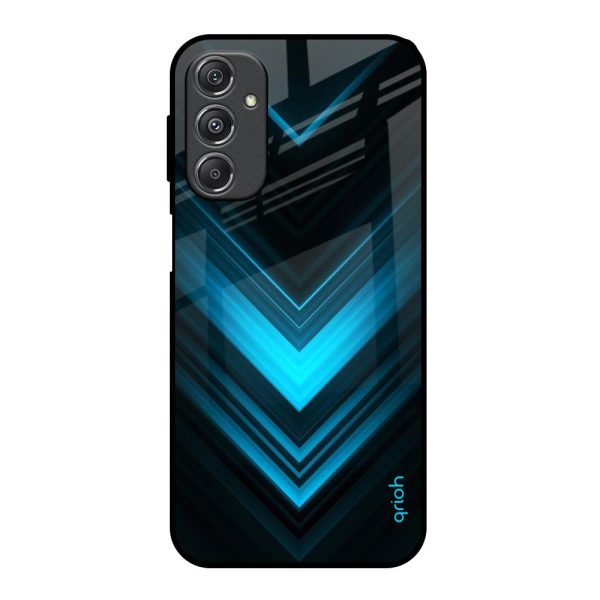 Vertical Blue Arrow Glass Case For Samsung Galaxy M34 5G Online now