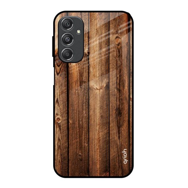 Timber Printed Glass Case for Samsung Galaxy M34 5G For Discount