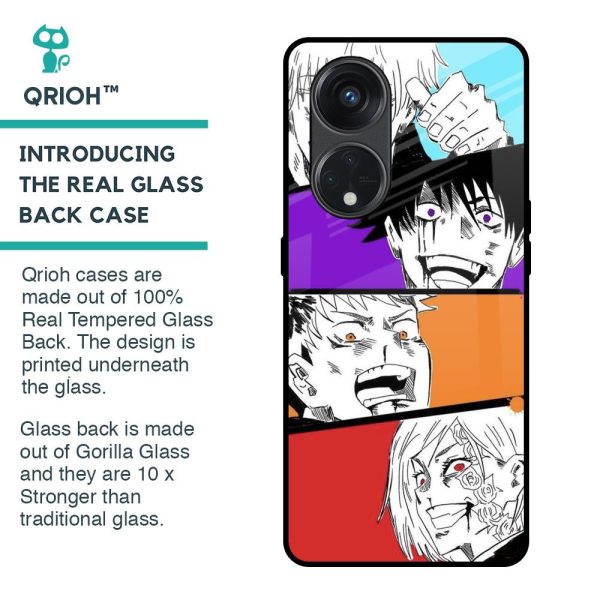 Anime Sketch Glass Case for Oppo Reno8T 5G For Sale