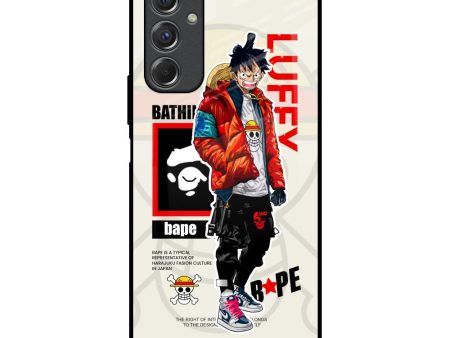 Bape Luffy Glass Case for Samsung Galaxy F34 5G Online now