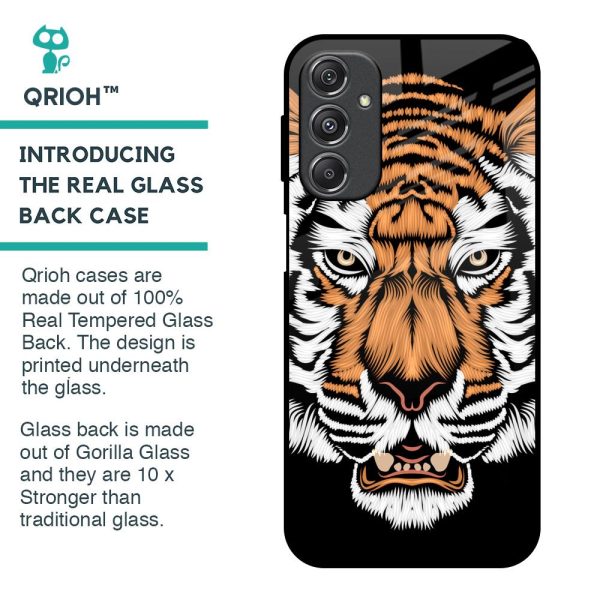 Angry Tiger Glass Case For Samsung Galaxy M34 5G Online now