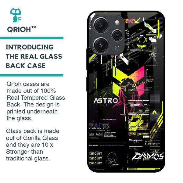 Astro Glitch Glass Case for Redmi 12 on Sale