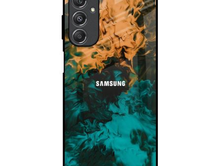 Watercolor Wave Glass Case for Samsung Galaxy M34 5G Supply