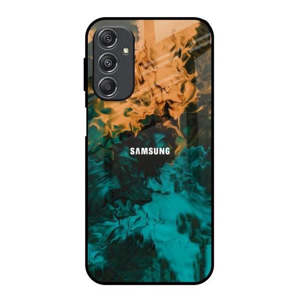 Watercolor Wave Glass Case for Samsung Galaxy M34 5G Supply