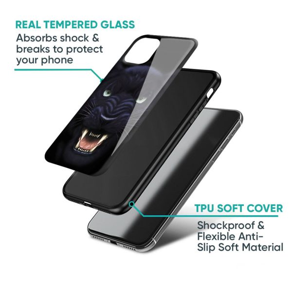 Angry Black Leopard Glass Case for Oppo Reno8T 5G Hot on Sale