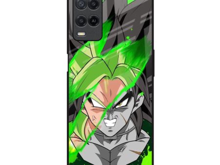 Anime Green Splash Glass Case for Realme 8 on Sale