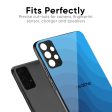 Blue Wave Abstract Glass Case for Realme 8 Supply