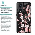 Black Cherry Blossom Glass Case for Oppo Reno8T 5G Sale