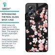 Black Cherry Blossom Glass Case for Redmi K50i 5G Online now