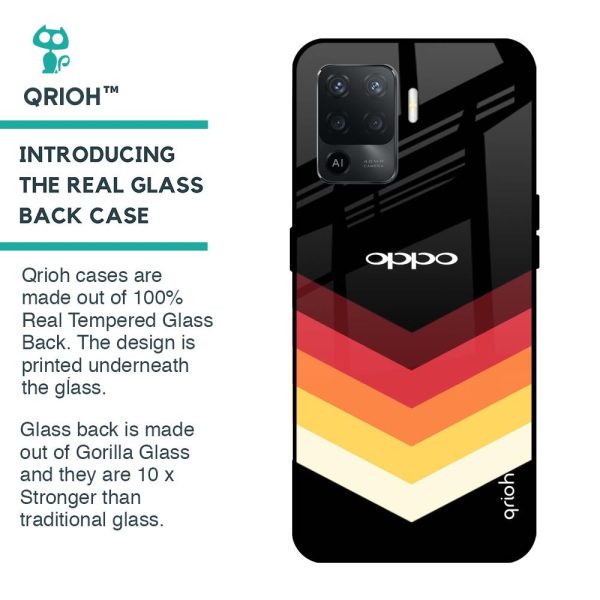 Abstract Arrow Pattern Glass Case For Oppo F19 Pro Fashion