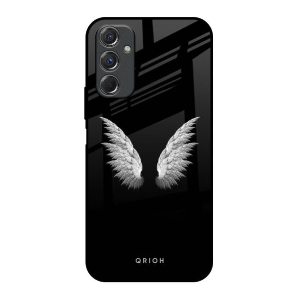 White Angel Wings Glass Case for Samsung Galaxy F34 5G Sale