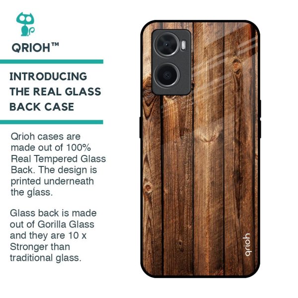 Timber Printed Glass Case for Oppo A96 Hot on Sale