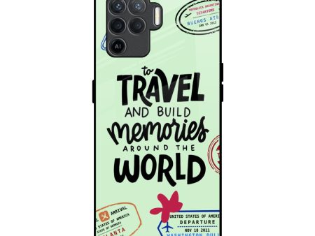 Travel Stamps Glass Case for Oppo F19 Pro For Sale