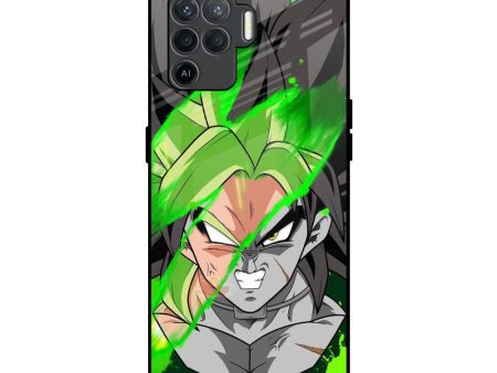 Anime Green Splash Glass Case for Oppo F19 Pro Discount