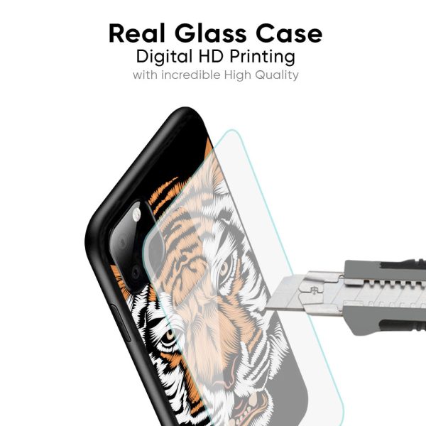 Angry Tiger Glass Case For Samsung Galaxy M34 5G Online now