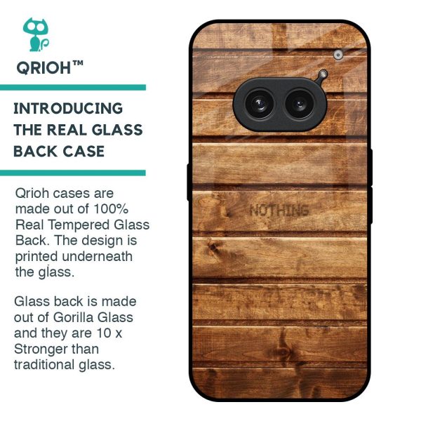 Wooden Planks Glass Case for Nothing Phone 2a Plus For Cheap