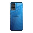 Blue Wave Abstract Glass Case for Realme 8 Supply