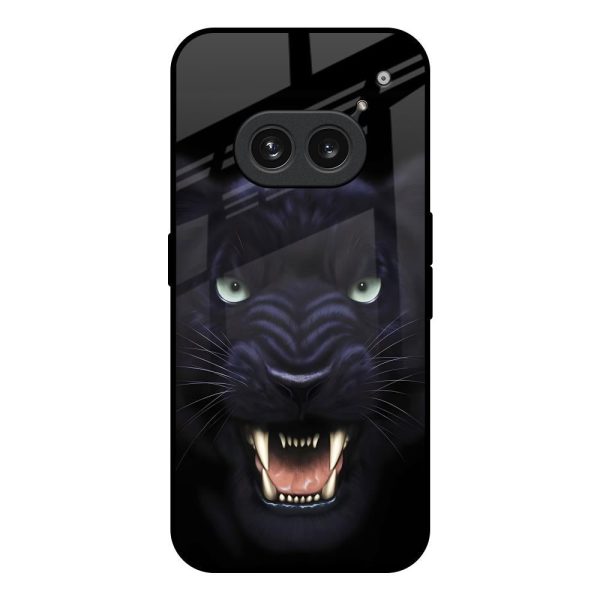 Angry Black Leopard Glass Case for Nothing Phone 2a 5G Cheap