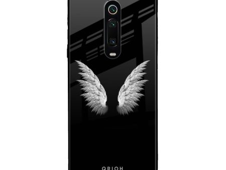 White Angel Wings Glass Case for Xiaomi Redmi K20 Online now