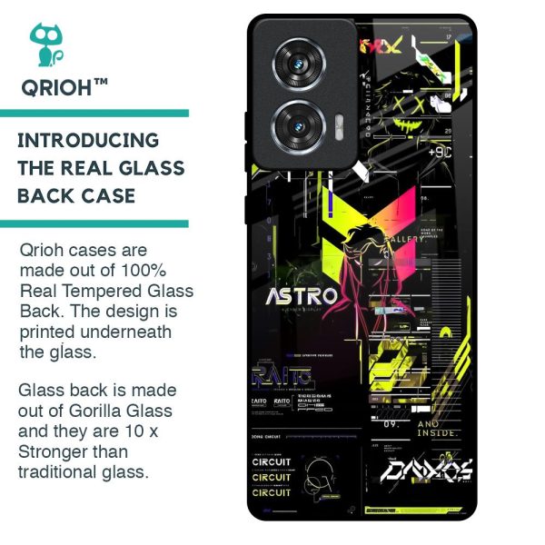 Astro Glitch Glass Case for Motorola Edge 50 Fusion 5G Cheap