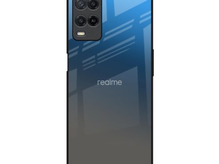 Blue Grey Ombre Glass Case for Realme 8 Hot on Sale