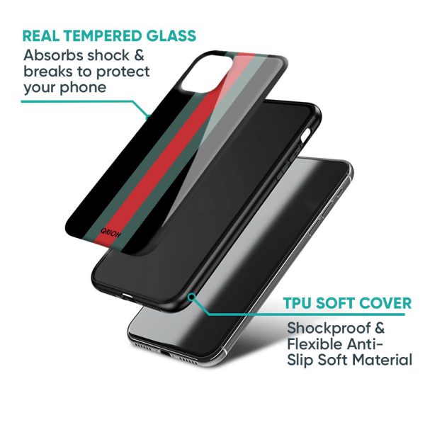 Vertical Stripes Glass Case for Redmi 12 Online now