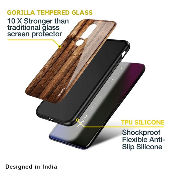 Timber Printed Glass case for Oppo A36 Hot on Sale