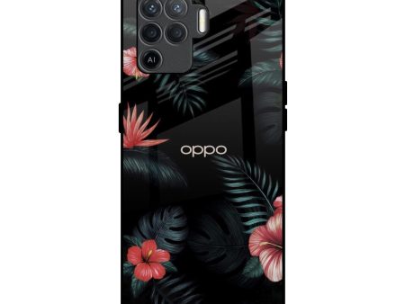 Tropical Art Flower Glass Case for Oppo F19 Pro Sale