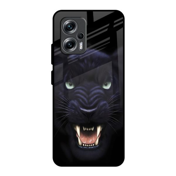 Angry Black Leopard Glass Case for Redmi K50i 5G Online Hot Sale