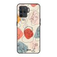 Abstract Faces Glass Case for Oppo F19 Pro For Discount