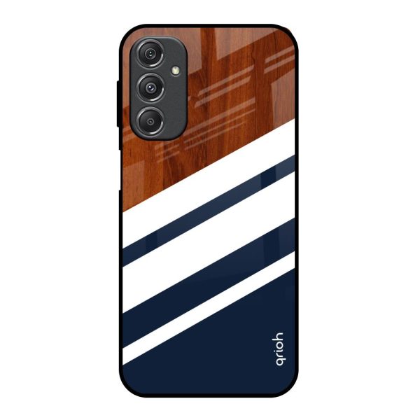 Bold Stripes Glass Case for Samsung Galaxy M34 5G Online Sale