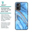 Vibrant Blue Marble Glass Case for Oppo A96 For Cheap