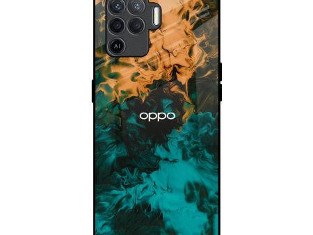 Watercolor Wave Glass Case for Oppo F19 Pro Cheap