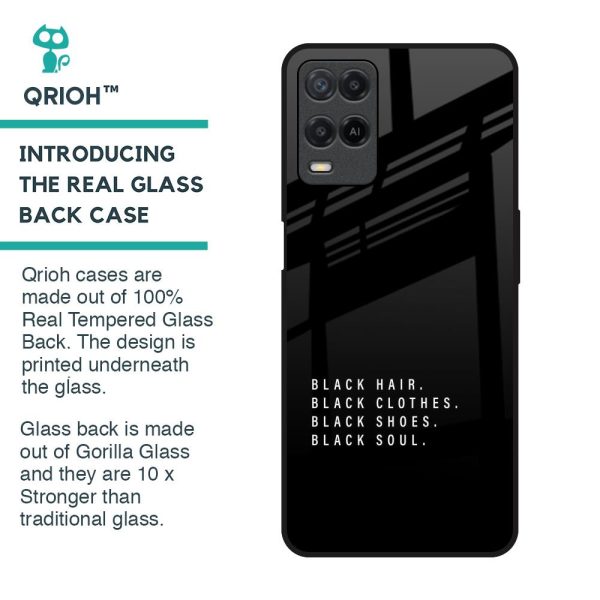 Black Soul Glass Case for Realme 8 Hot on Sale