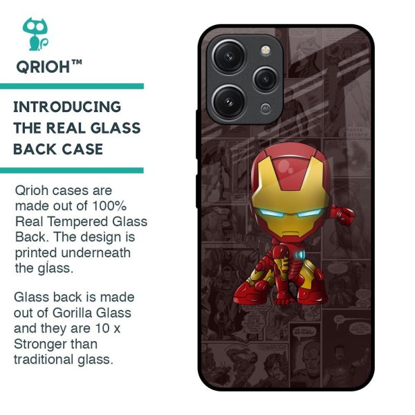 Angry Baby Super Hero Glass Case for Redmi 12 Online Sale