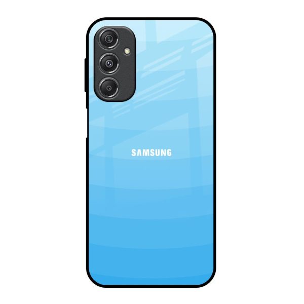 Wavy Blue Pattern Glass Case for Samsung Galaxy M34 5G Discount