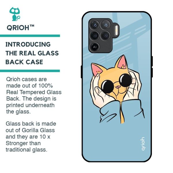 Adorable Cute Kitty Glass Case For Oppo F19 Pro For Sale