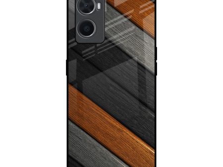 Tri Color Wood Glass Case for Oppo A36 Fashion