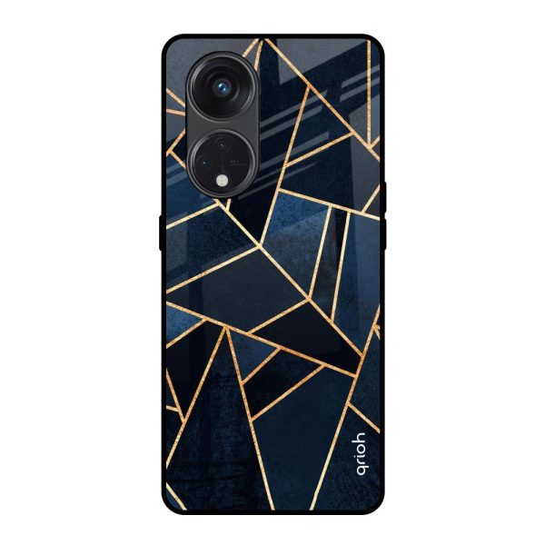 Abstract Tiles Glass Case for Oppo Reno8T 5G For Sale