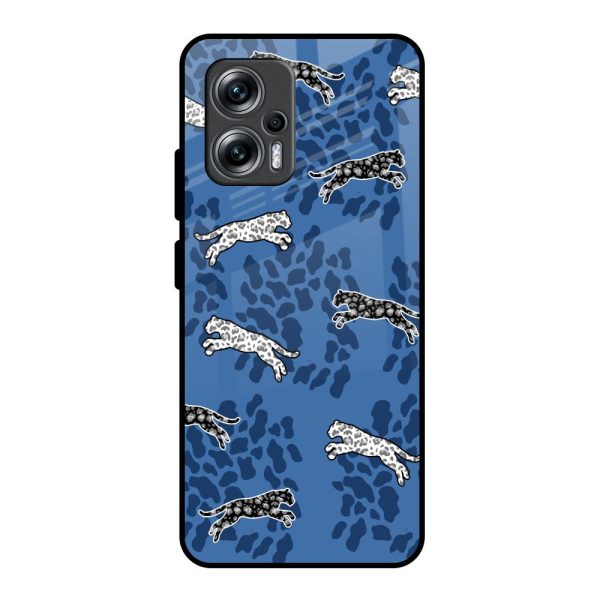 Blue Cheetah Glass Case for Redmi K50i 5G Hot on Sale