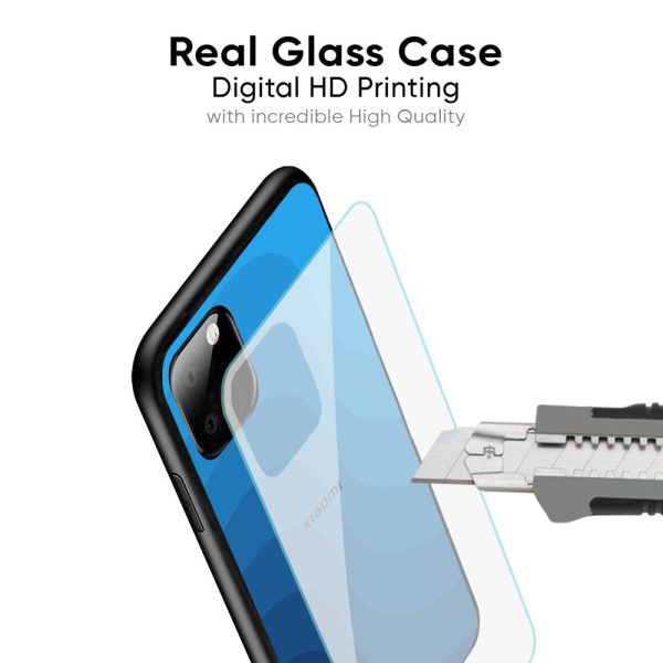 Blue Wave Abstract Glass Case for Xiaomi Redmi K20 For Discount