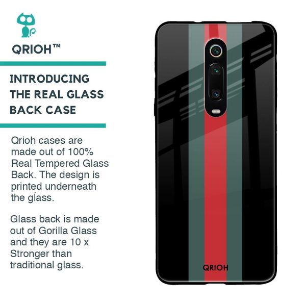 Vertical Stripes Glass Case for Xiaomi Redmi K20 For Discount